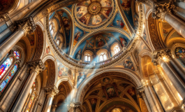 Cardinali in preghiera nella Basilica di Santa Maria Maggiore