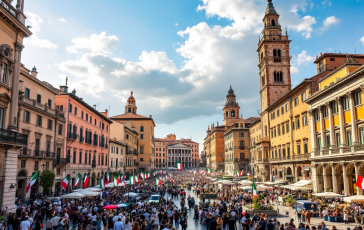 Festa del 25 Aprile con bandiere e celebrazioni