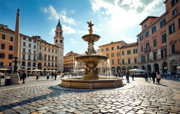 Manifestazione del 25 aprile con bandiere italiane