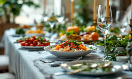 Immagine della cena di Stato al Quirinale con verdure locali