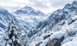 Strada bloccata in Valle d'Aosta a causa di neve e frane