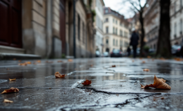 Clochard seduto su una panchina a Bergamo