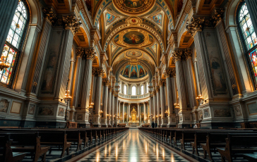 Immagine del conclave per l'elezione papale con cardinali
