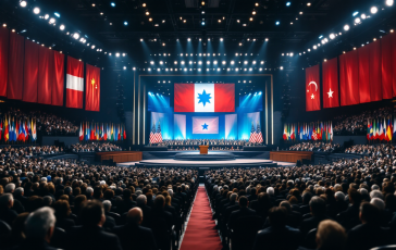 Matteo Salvini al congresso della Lega per la stabilità economica