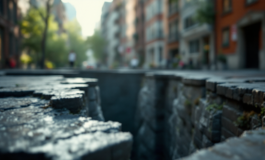 Voragine a Napoli con segni di crollo in centro città