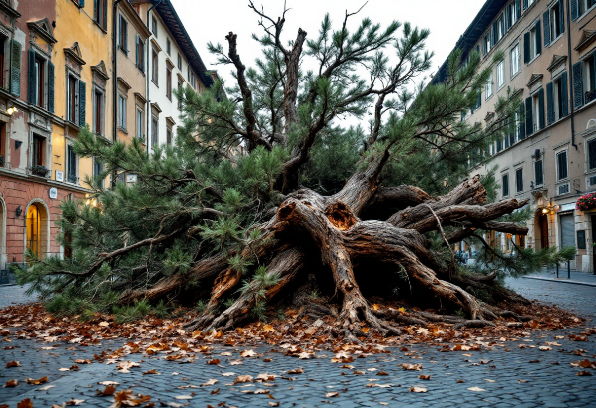 Crollo di un pino a Firenze: indagini sulle cause del cedimento