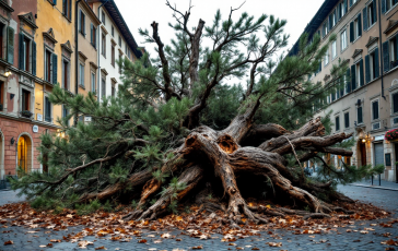Pino crollato a Firenze durante indagini sulle cause