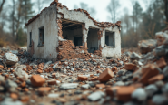 Immagine del crollo di un edificio a Casapinta