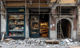 Cantiere a Firenze dopo il crollo con misure cautelari