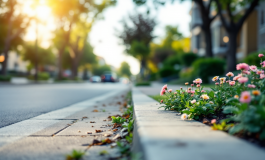 Bambini che giocano a calcio in strada a Olginate