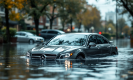 Intervento dei vigili del fuoco durante l'esondazione del Chiusella