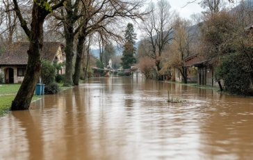 Rubiana sommersa da acqua e fango dopo esondazione