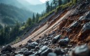 Immagine della frana di Boccassuolo in Appennino modenese