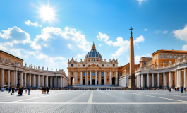 Folla radunata in Piazza San Pietro per i funerali di Papa Francesco