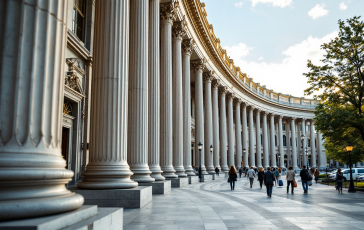 Giorgia Meloni durante un incontro a Washington