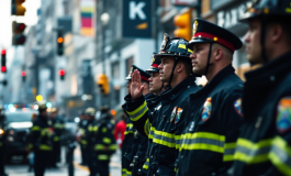 Giorgia Meloni alla cerimonia di giuramento vigili del fuoco