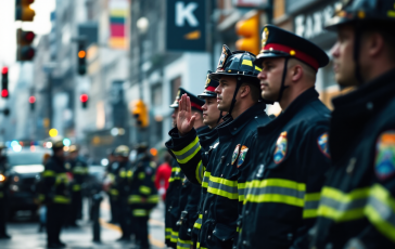 Giorgia Meloni alla cerimonia di giuramento vigili del fuoco