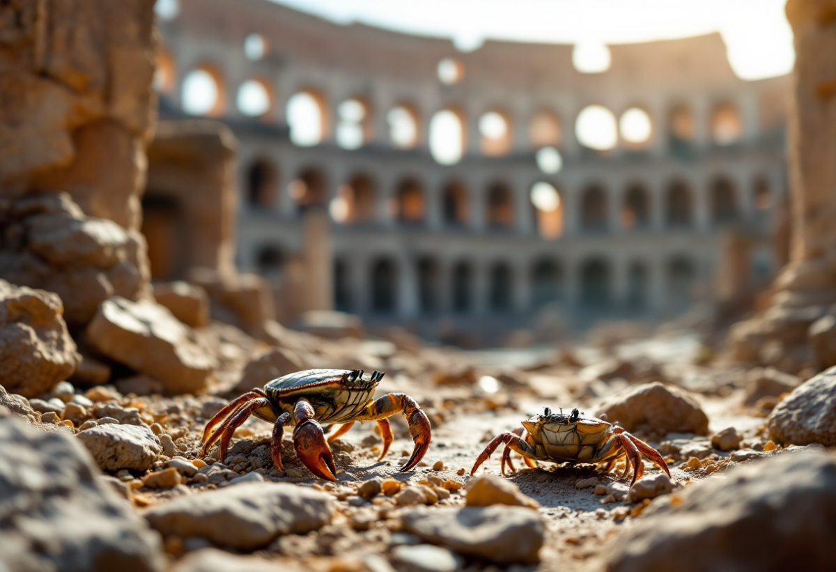Granchi imperiali: un ecosistema unico tra le rovine romane