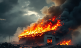 Intervento dei vigili del fuoco su incendio a Dormeletto