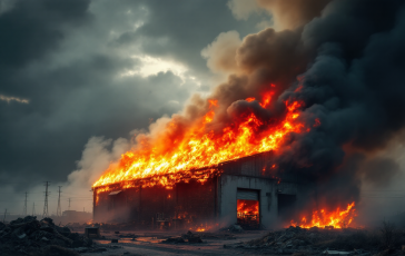 Intervento dei vigili del fuoco su incendio a Dormeletto