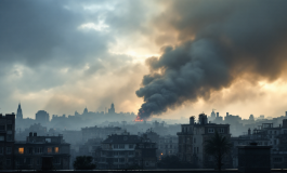 Intervento dei vigili del fuoco durante incendio a Umbertide