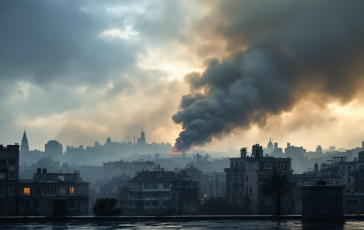 Intervento dei vigili del fuoco durante incendio a Umbertide