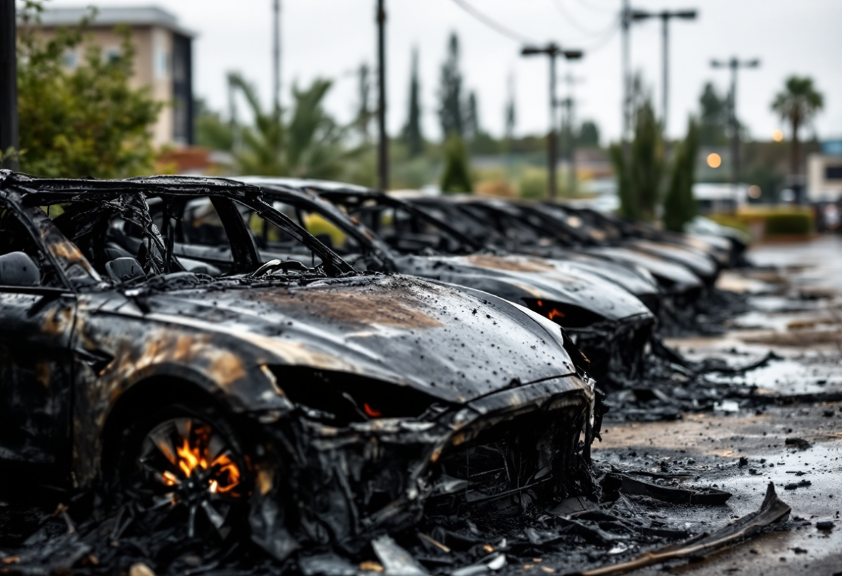 Indagini su incendio di concessionaria Tesla a Roma: ipotesi di terrorismo