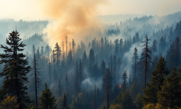 Incendio devastante nel bosco sopra Prato allo Stelvio