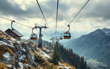 Immagine dell'incidente alla funivia del monte Faito