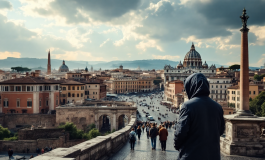 Papa Francesco in un momento di riflessione a Roma