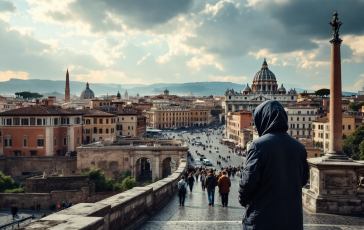 Papa Francesco in un momento di riflessione a Roma
