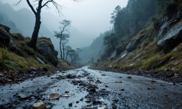 Frana in Italia durante l'emergenza maltempo