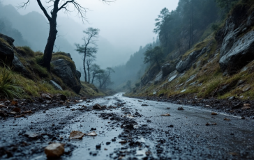 Frana in Italia durante l'emergenza maltempo