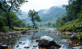 Immagine di danni causati dal maltempo in Piemonte