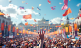 Manifestazione a Bologna per il sostegno all'Unione Europea