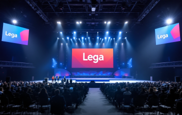 Matteo Salvini durante il congresso della Lega a Firenze