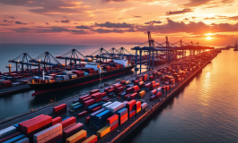 Un gruppo di migranti in Albania durante il loro viaggio