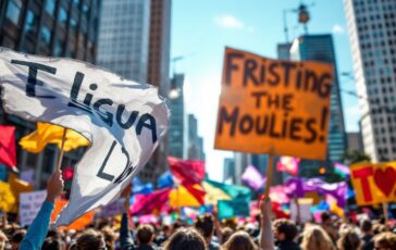 Giorgia Meloni durante una manifestazione a Milano