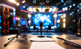 Monica Setta durante l'imitazione nel GialappaShow