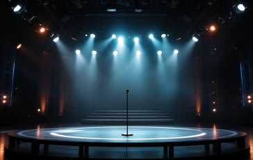 Monica Setta in una scena di parodia televisiva