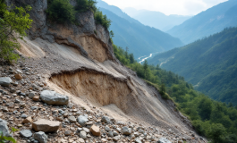 Immagine della frana di Boccassuolo a Palagano
