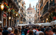 Folla di turisti a Napoli durante la Pasqua 2023