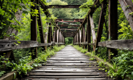 Manifestazione della comunità di Orsigna contro la chiusura del ponte di Pracchia