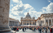 Papa Francesco saluta i fedeli in Piazza San Pietro