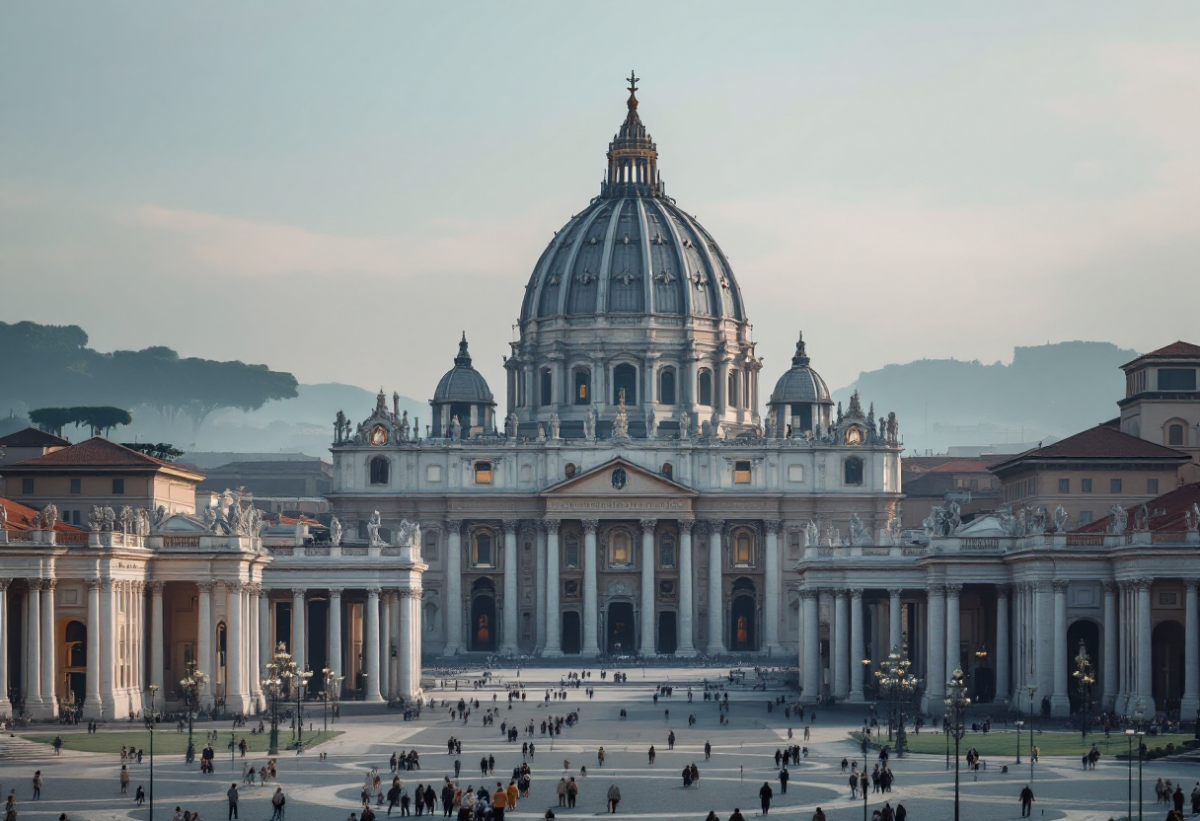 Papa Francesco visita la basilica di San Pietro per un momento di riflessione