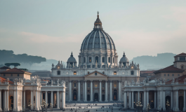 Papa Francesco riflette nella basilica di San Pietro