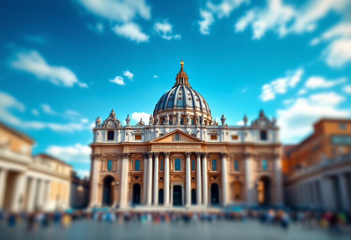 Papa Francesco visita la Basilica di San Pietro per un momento di riflessione