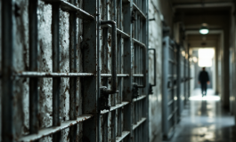 Papa Francesco durante la visita al carcere di Regina Coeli