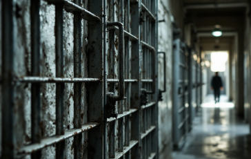 Papa Francesco durante la visita al carcere di Regina Coeli