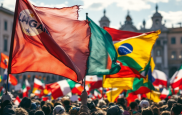 Manifestazione del M5S contro il riarmo in Italia